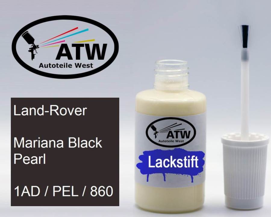 Land-Rover, Mariana Black Pearl, 1AD / PEL / 860: 20ml Lackstift, von ATW Autoteile West.